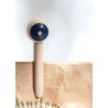 Wood peg, blue circle