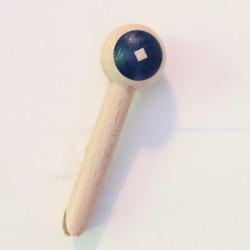 Wood peg, blue circle