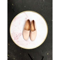 Chaussures Maury, cuir nude