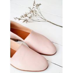 Chaussures Maury, cuir nude