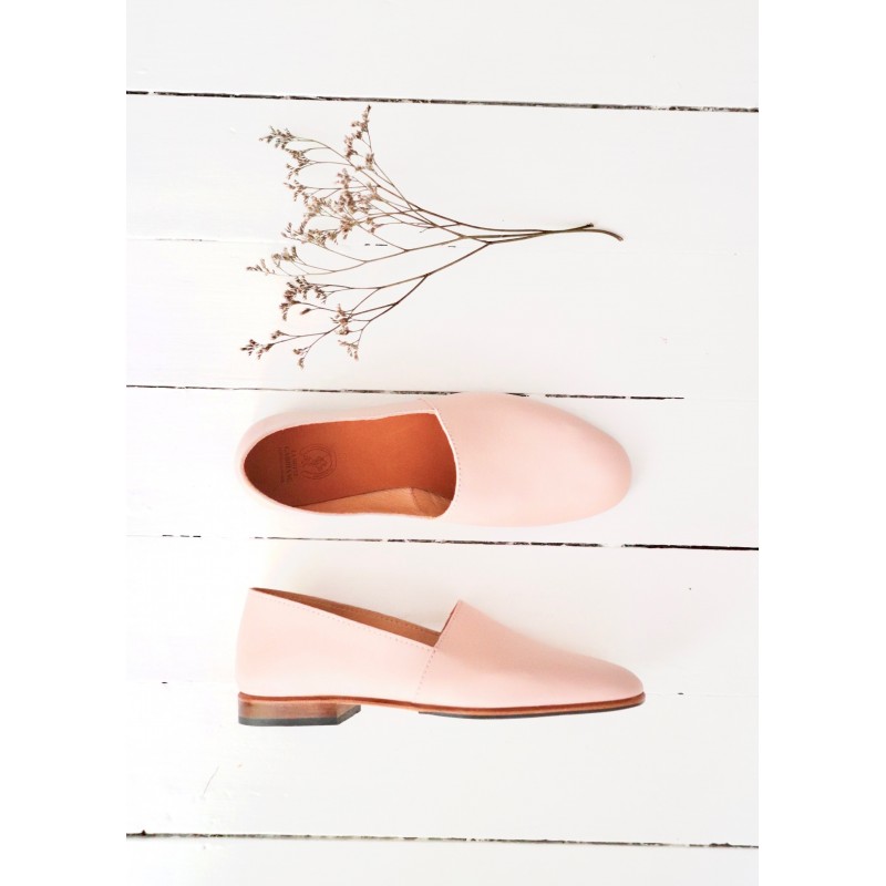 Chaussures Maury, cuir nude