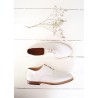 Chaussures Derby, veau blanc