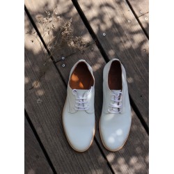 Chaussures Derby, veau blanc