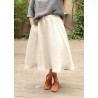 Long skirt, natural heavy linen