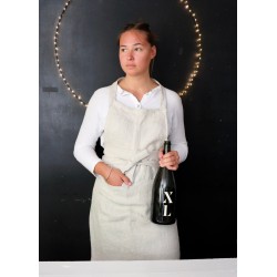 Apron, natural heavy linen