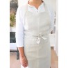 Apron, natural heavy linen