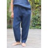 Classic trousers, indigo heavy linen