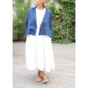 Flared jacket, indigo heavy linen