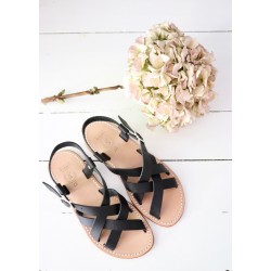 Sandals Brehat, black leather