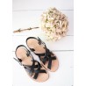 Sandals Brehat, black leather