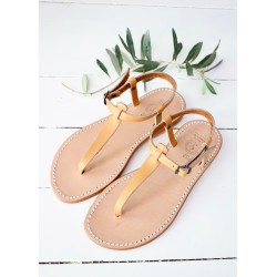 Sandals Transat, brown leather