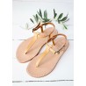 Sandals Transat, brown leather