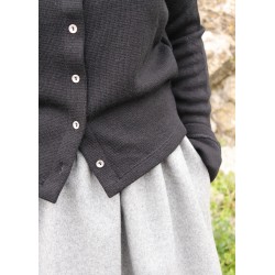 Cardigan, black heavy jersey