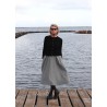 Long skirt, grey wool blend