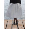 Long skirt, grey wool blend