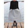 Long skirt, grey wool blend