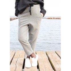 Pantalon à poches, lainage gris