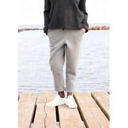 Pantalon à poches, lainage gris sombre