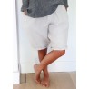 Unisex short, natural heavy linen