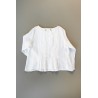 Blouse plissée ML, lin blanc