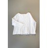 Blouse plissée ML, lin blanc