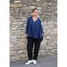 Chemise mixte, lin blanc