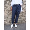 "Woman" trousers, blue recycled denim