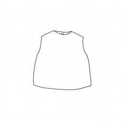 Sleeveless blouse, round neck