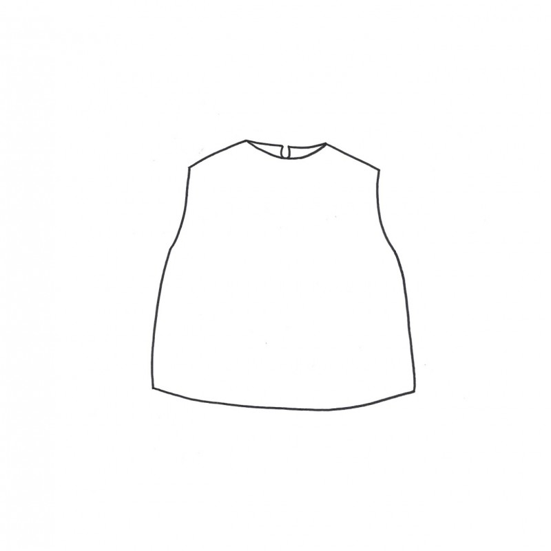 Sleeveless blouse, round neck