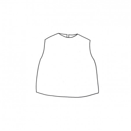 Sleeveless blouse, round neck