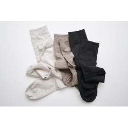 Silk wool double-faced socks, oatmeal