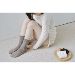 Chaussettes double-face marron