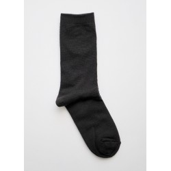 Silk wool double-faced socks, dark mocha