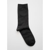 Silk wool double-faced socks, dark mocha