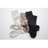 Silk wool double-faced socks, dark mocha