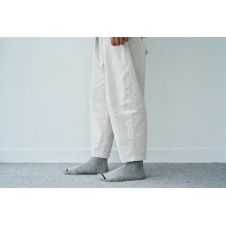 Wool ribbed socks, light grey