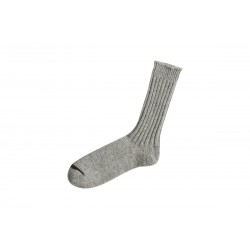 Wool ribbed socks, light grey