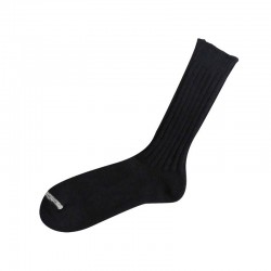 Wool ribbed socks, navy blue