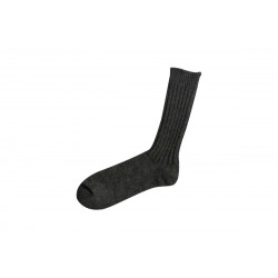 Wool ribbed socks, charcoal