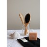 Hair brush, wooden pins