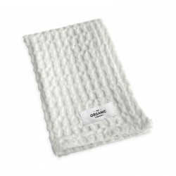 Bif waffle kitchen and wash cloth, white cotton