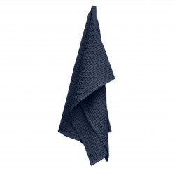 Big waffle bath towel, navy blue cotton