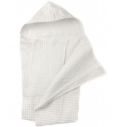 Big waffle baby towel, white cotton