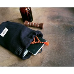 Food bag, navy blue cotton