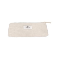 Trousse en velours beige