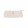 Trousse en velours beige