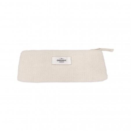 Trousse en velours beige