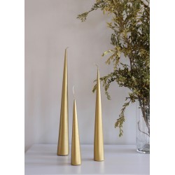 Cone candle, gold