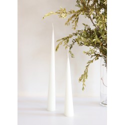 Cone candle, white