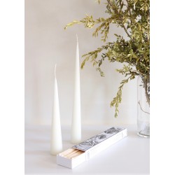 Cone candle, white